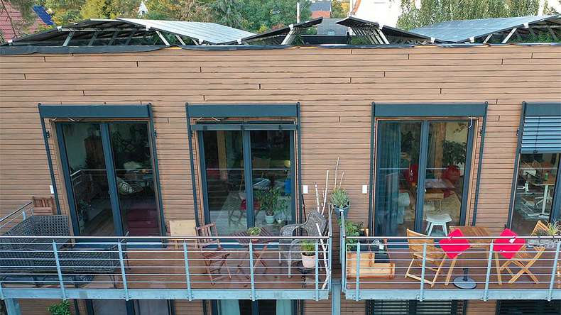planeo Fassado - WPC Rhombusleiste MASSIV Fassadenverkleidung Braun 4m | 5m | 6m