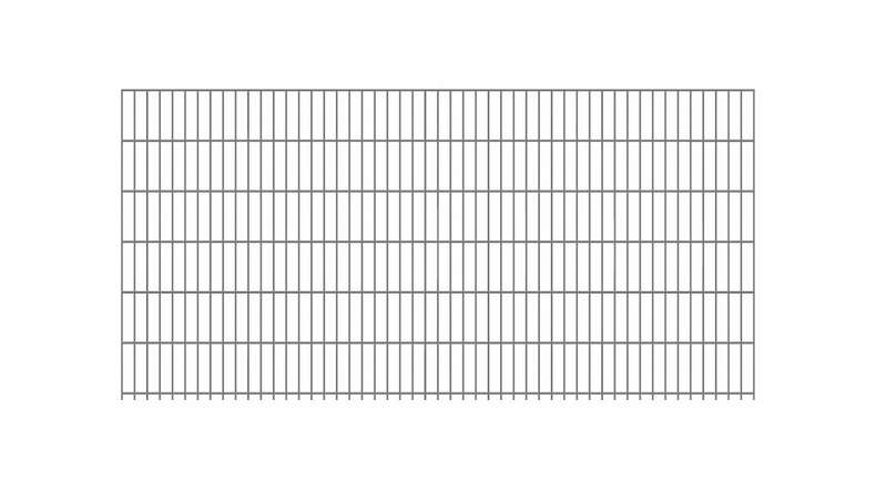 Doppelstabmattenzaun leicht 6/5/6 Feuerverzinkt - 1230 x 2510 mm