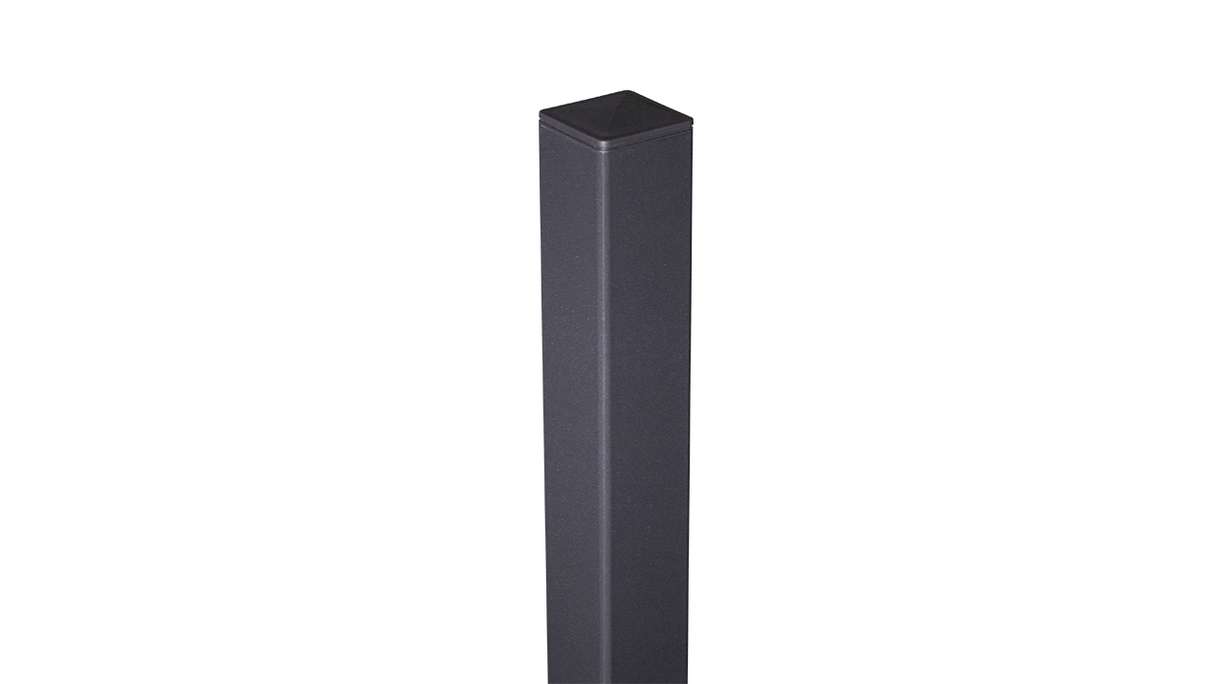 planeo Gardence Guard - Alu-Torpfosten speziell verstärkt zum Aufdübeln Anthrazit DB703 6x6x190cm inkl. Kappe