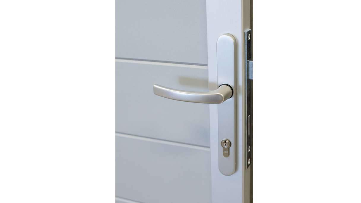 planeo Gardence Metallic - Alu-Universaltor Silbergrau mit Silber Alurahmen