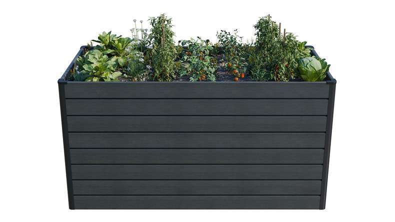 planeo BPC-Rhombus Hochbeet Rechteck - Steingrau co-ex. 150 x 70 x 79 cm