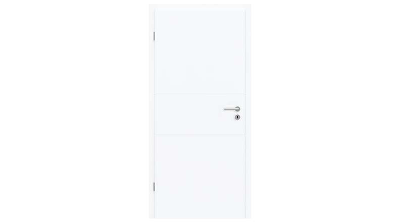 planeo Design-Innentür PUREA Vivo 3 Weißlack 9003 Designkante | lackiert - 1985 x 610|735|860|985 mm