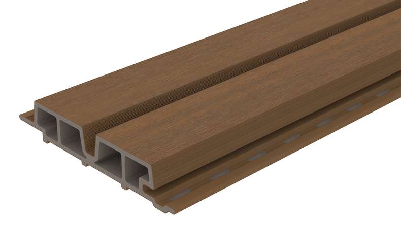 planeo LINEA Wide - WPC CoEx Fassadenverkleidung Burma Teak 2900 x 181 mm