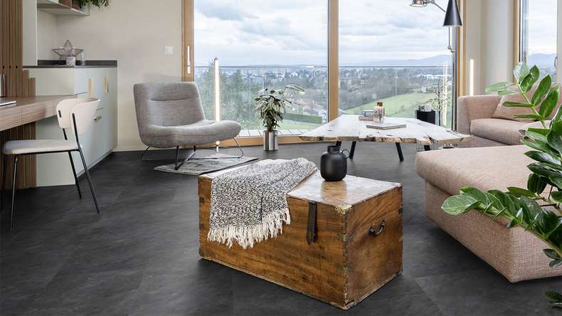 Gerflor Klick Vinyl - Senso Premium Rigid Acoustic Grey marble | Trittschalldämmung integr. (39481539)