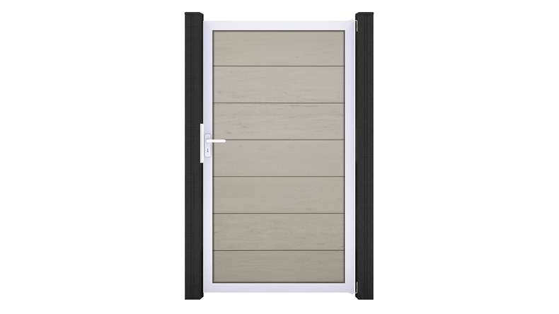 planeo Gardence Strong XL - BPC-Universaltor Bi-Color Sand mit Silber-Alurahmen 100 x 180 x 4 cm