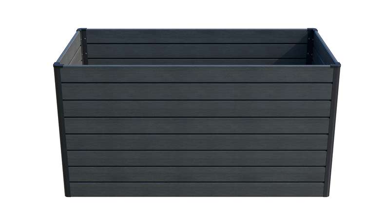 planeo BPC-Rhombus Hochbeet Rechteck - Steingrau co-ex. 150 x 70 x 79 cm