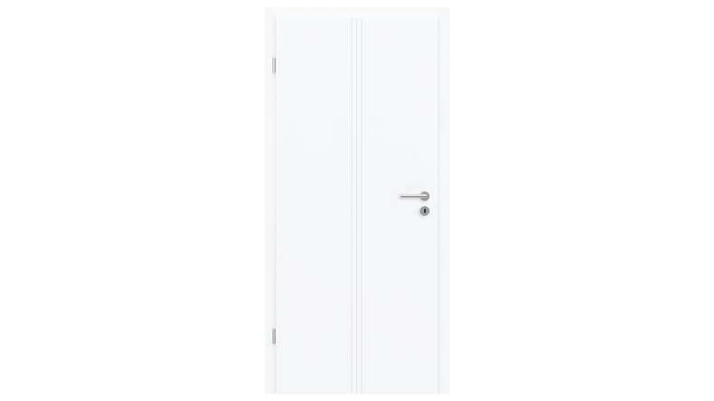 planeo Design-Innentür PUREA Vivo 7 Weißlack 9003 Designkante | lackiert - 2110 x 610|735|860|985 mm