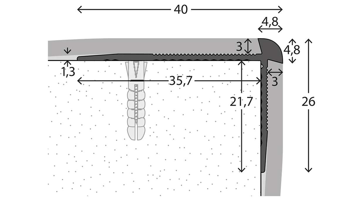 planeo Treppenkantenprofil 781 - 250 cm