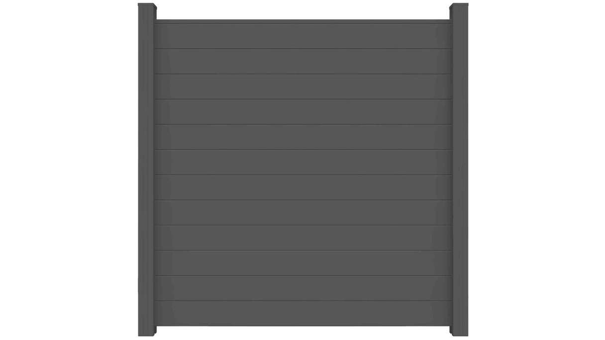 planeo Gardence Metallic - Alu-Gartenzaun Quadratisch Anthrazitgrau DB 703