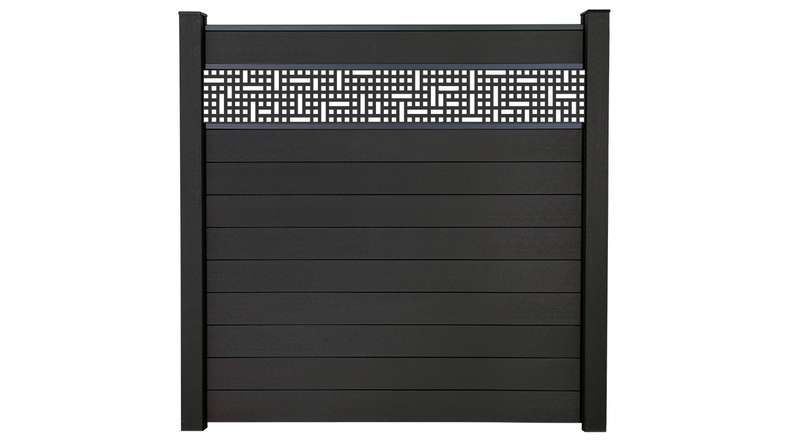 planeo Gardence Strong - BPC-Steckzaun Mesh Anthrazitgrau 180 x 180 cm