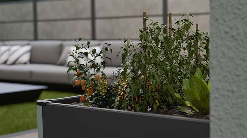planeo BPC Hochbeet Cube - Anthrazit | DB703 70 x 70 x 75 cm