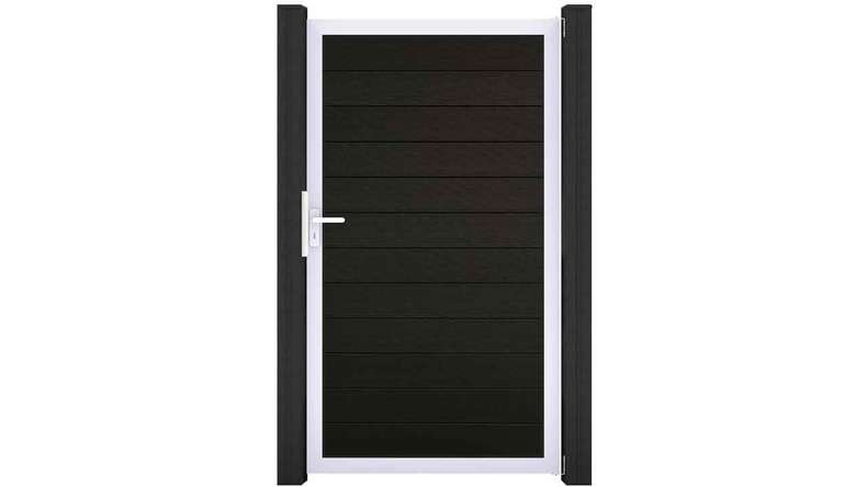 planeo Gardence Strong - BPC-Universaltor Schwarz co-ex mit Silber Alurahmen 150x180x4cm