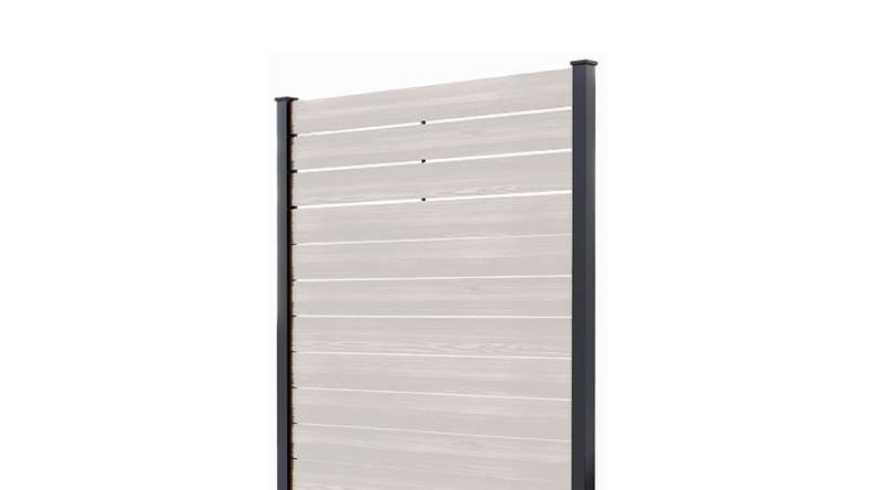 planeo Vario - WPC coEX Steckzaun Quadratisch Beige 177 x 180 cm