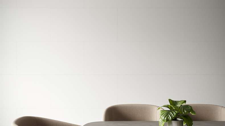 planeo Wandverkleidung Kunststoff - Wall&Floor Design White supermatt 80 x 40 cm