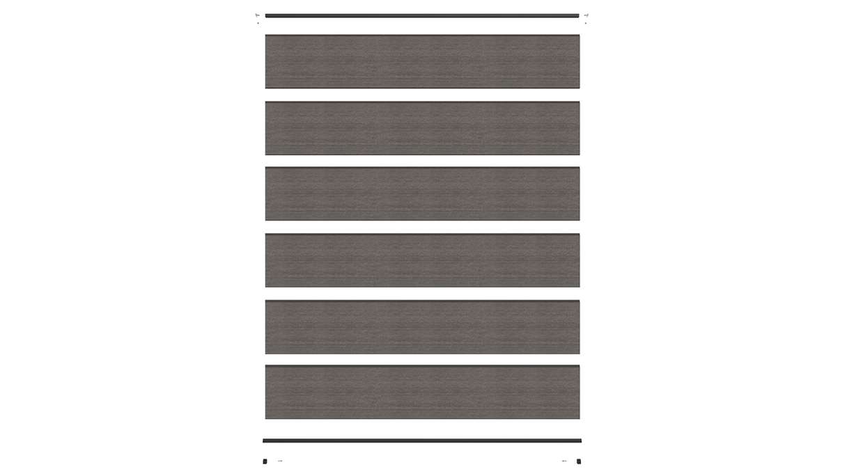 planeo INFINITY XL-Board - WPC CoEx Steckzaun Dunkelgrau 176 x 183 cm