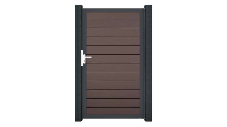 planeo Gardence Strong - BPC-Universaltor Terra mit Anthrazit-Alurahmen 100 x 180 cm