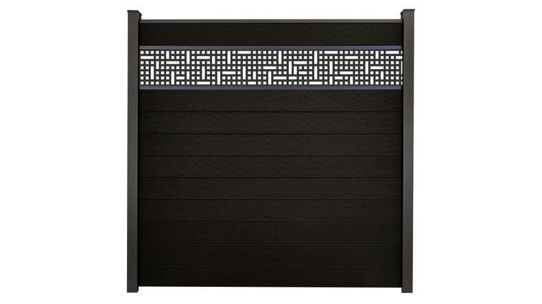 planeo Gardence Strong - BPC-Steckzaun Mesh Schwarz co-ex 180 x 180 cm