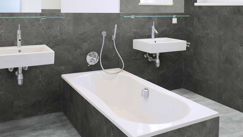 planeo Revea - Wandverkleidung Kunststoff Slate Matt 60 x 30 cm