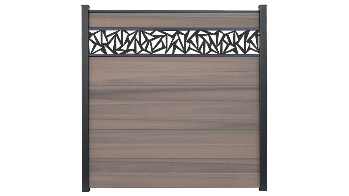 planeo Gardence Strong - BPC-Steckzaun Triangle Bi-Color co-ex 180 x 180 cm
