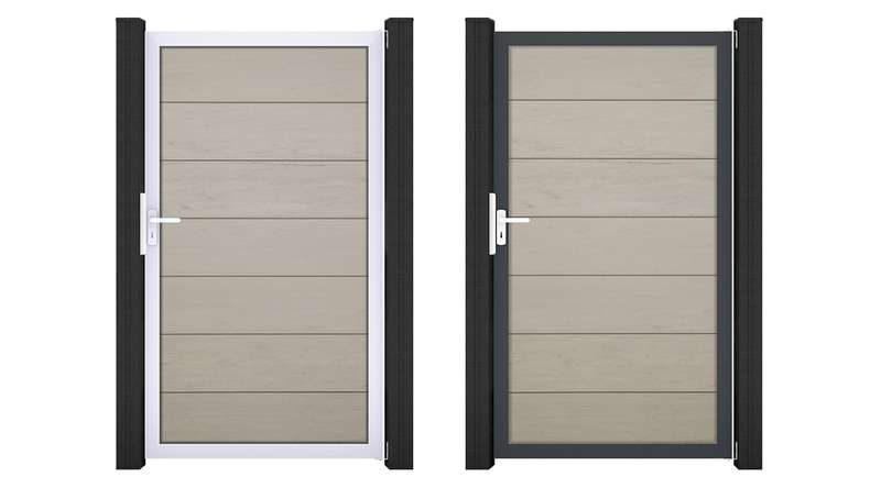 planeo Gardence Strong XL - BPC-Universaltor Bi-Color Sand mit Alurahmen 100 x 180 x 4 cm