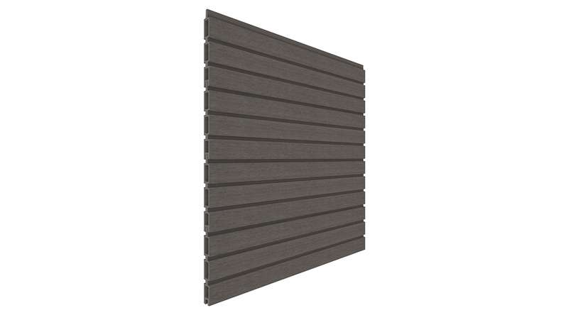 planeo LINEA - WPC CoEx Rhombus Steckzaun Dunkelgrau 176 x 183 cm