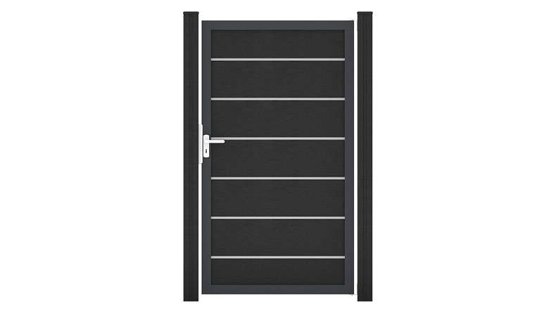 planeo Gardence Deluxe - BPC-Universaltor Anthrazitgrau mit Anthrazit-Alurahmen 100 x 180 x 4 cm
