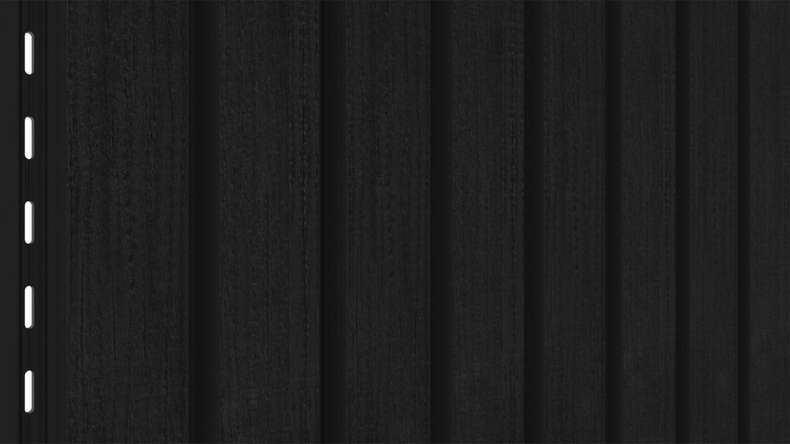 planeo LINEA Wide - WPC CoEx Fassadenverkleidung Schwarz 2900 x 181 mm