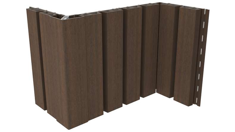 planeo LINEA Wide - WPC CoEx Fassadenverkleidung Ipe Braun 2900 x 181 mm