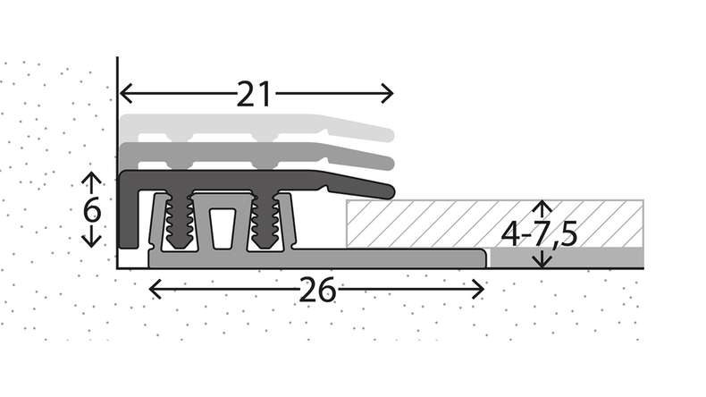planeo Design Abschlussprofil 423 - 270 cm