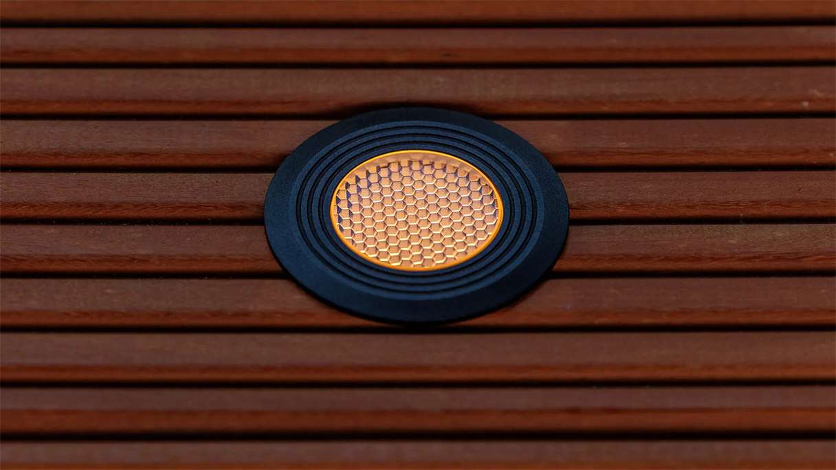 planeo Terrassenbeleuchtung 12V - LED-Einbauleuchte Onyx 60 RA - 1W 5 Lumen