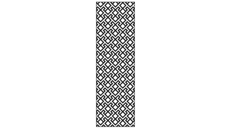 planeo Gardence - Designelement Abstract Anthrazit | DB703 60 x 180cm