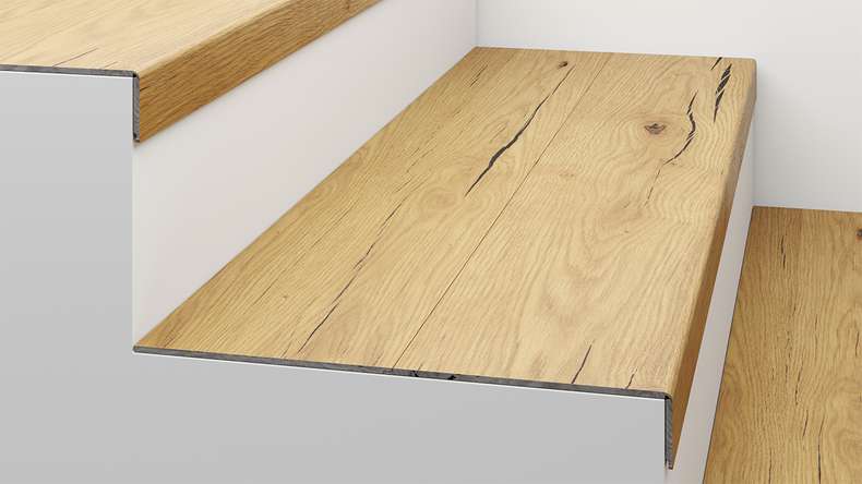 planeo Vinyl Treppenstufe Typ B - Abdeckwinkel Klick Oben und Unten