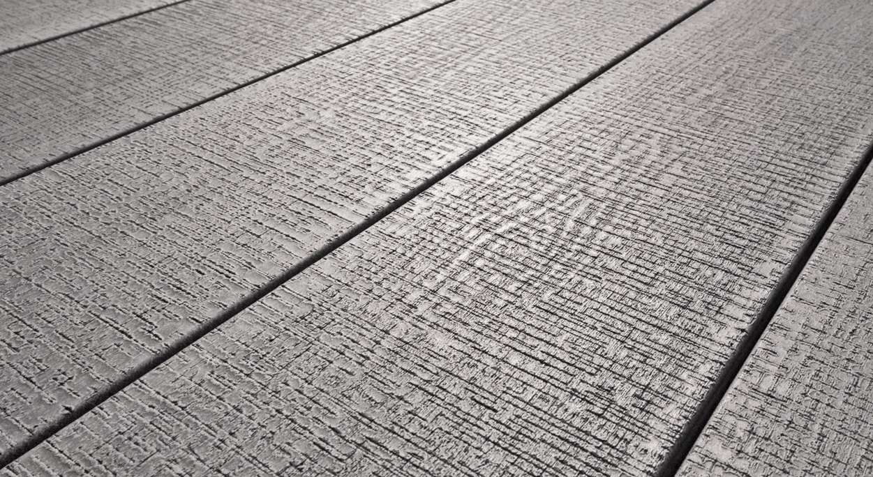 Komplett-Set TitanWood 3m Massivdiele Holzstruktur Hellgrau 42.3m² inkl. Alu-UK