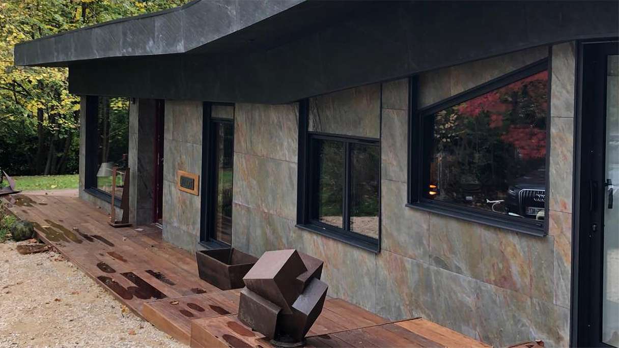 planeo EVOLITH Slate&Stone - Naturstein Wandverkleidung Oxide Wood 1220 x 610 mm