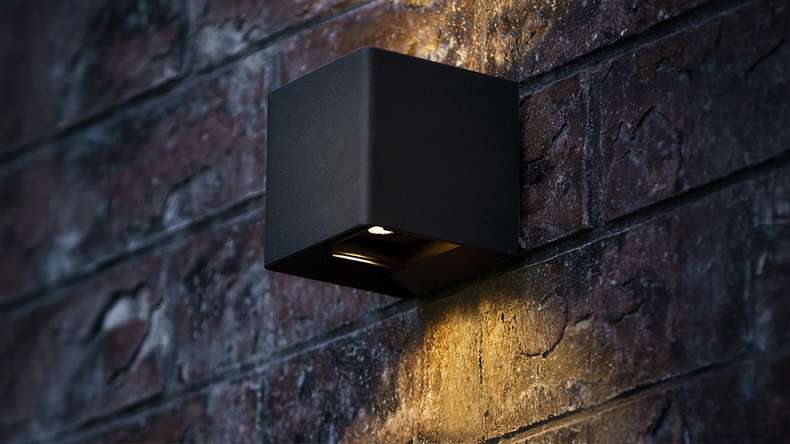 planeo Gartenbeleuchtung - LED-Wandleuchte Ixion Small 230V - 6W 724 Lumen