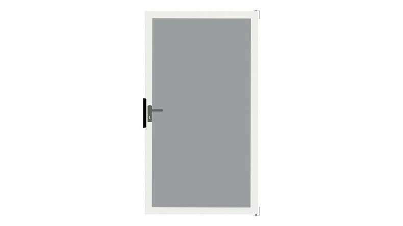 planeo Gardence Flair - Glas-Sichtschutz Tor DIN links Satiniert mit Alurahmen 100 x 180 cm