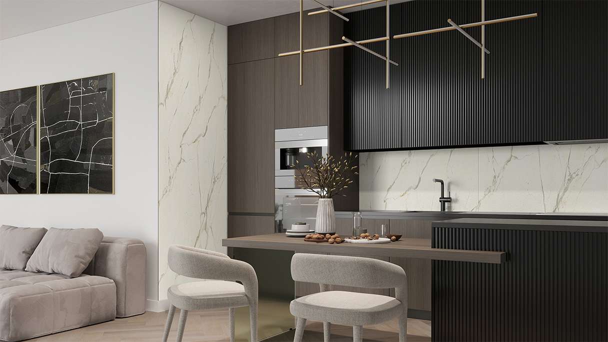 planeo Wandverkleidung SPC - CeraRock Tile Carrara Marble 120 x 60 cm
