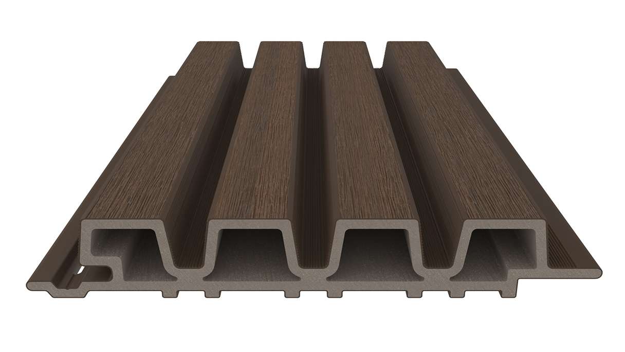 planeo LINEA Slim - WPC CoEx Fassadenverkleidung Ipe Braun 2900 x 215 mm