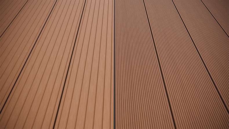 planeo LightWood WPC Terrassendiele Hohlkammer - Hellbraun 3m gerillt/genutet