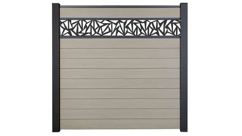 planeo Gardence Strong - BPC-Steckzaun Triangle Bi-Color Sand 180 x 180 cm