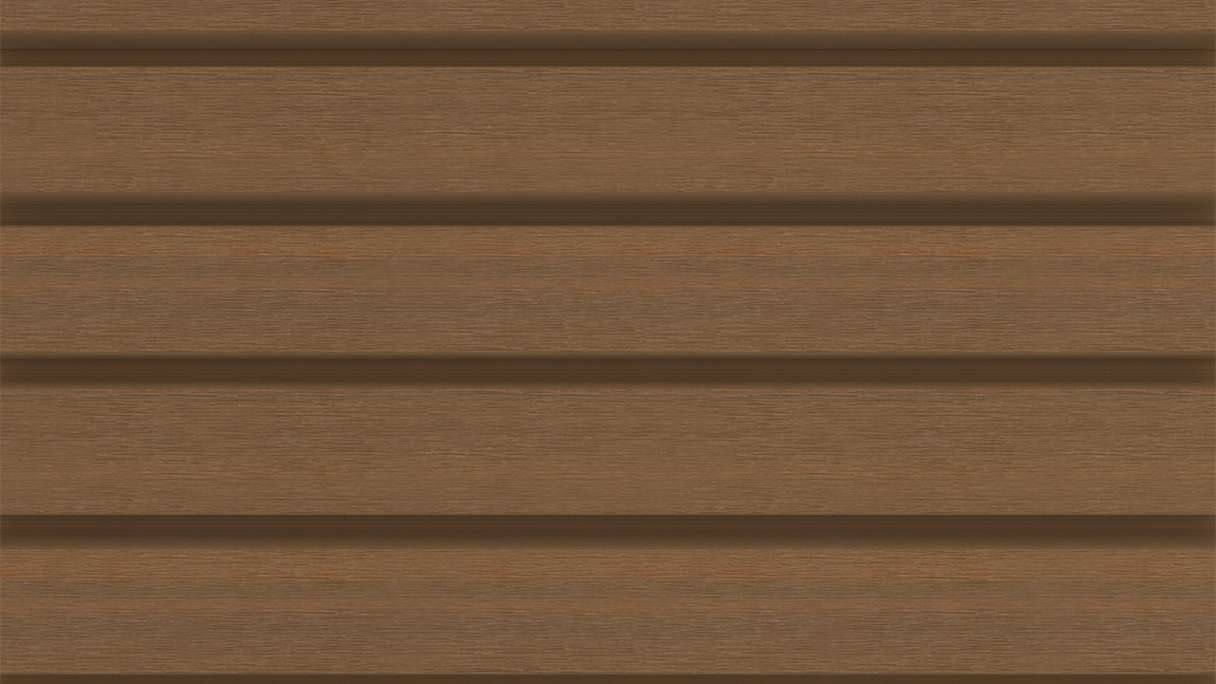 planeo LINEA Wide - WPC CoEx Fassadenverkleidung Burma Teak 2900 x 181 mm