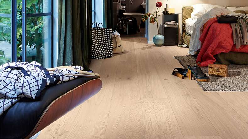 MEISTER Lindura-Holzboden HD 400 - 08937 Eiche lebhaft cremeweiß ultramattlackiert 2200 x 205 x 11 mm (500214-2200205-08937)