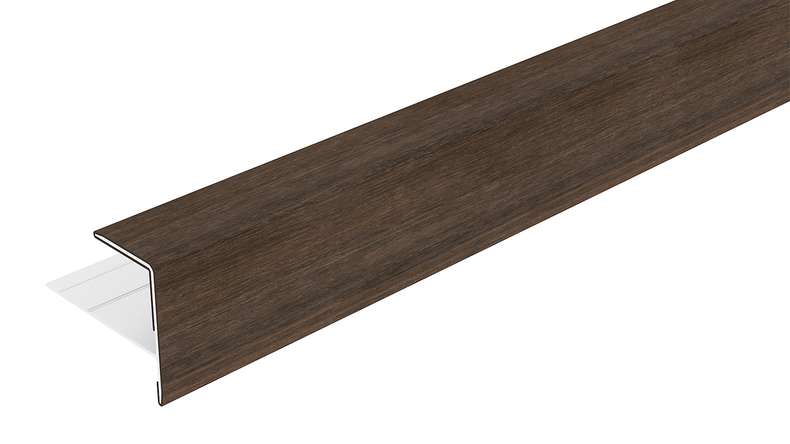 planeo LINEA - Alu CoEx Endprofil Ipe Braun 3000 x 74 x 61 mm