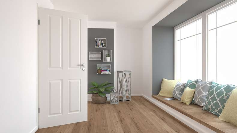 planeo Landhaus-Innentür VELA Casa 4F Weißlack 9010 Rundkante | lackiert - 2110 x 610|735|860|985 mm