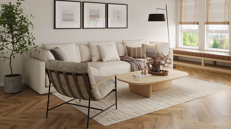 planeo Rigid Klick Vinyl - Brown Oak Fischgrät | Trittschalldämmung integr. (DF-KH-351-055)