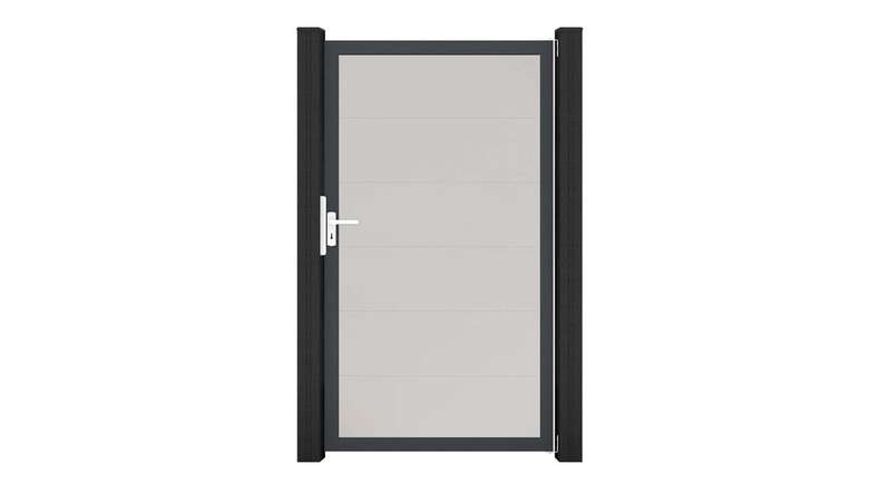 planeo Gardence Simply - PVC-Universaltor Weiss mit Alu-Rahmen 100 x 180 cm