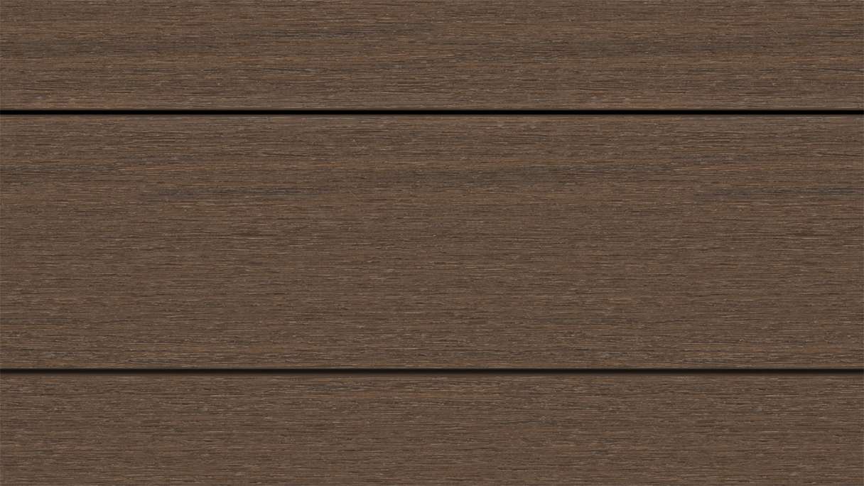 planeo WOODLine Nature - 3m WPC CoEx ummantelte Terrassendiele Verbundprofil leicht - Ipe Braun strukturiert/glatt gebürstet