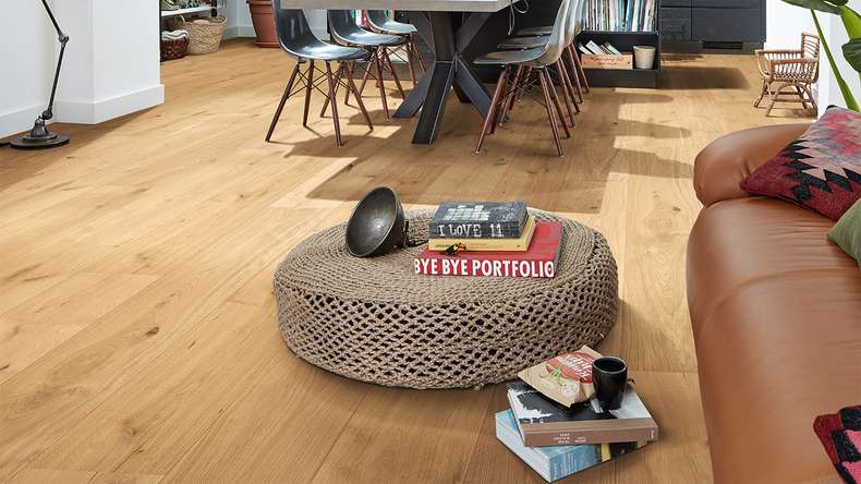 MEISTER Lindura-Holzboden HD 400 - 08921 Eiche authentic pure ultramattlackiert 2200 x 205 x 11 mm (500214-2200205-08921)