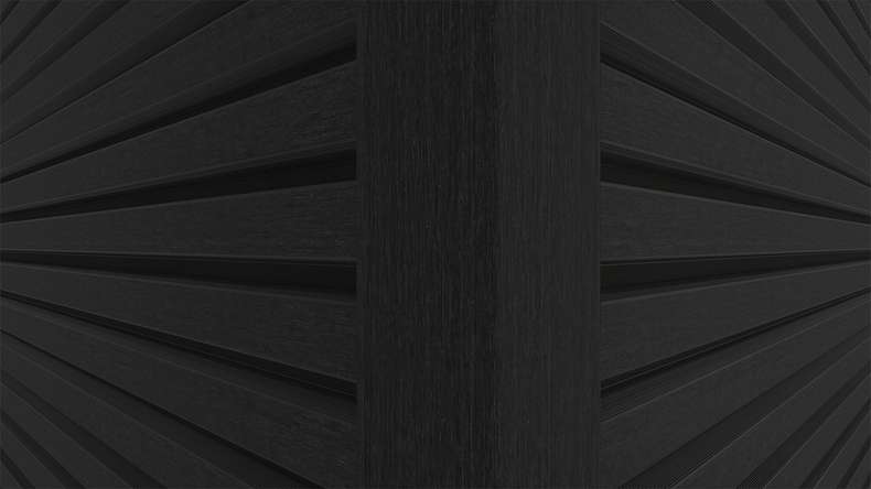 planeo LINEA - Alu CoEx Außeneckprofil Schwarz 3000 x 66 x 66 mm