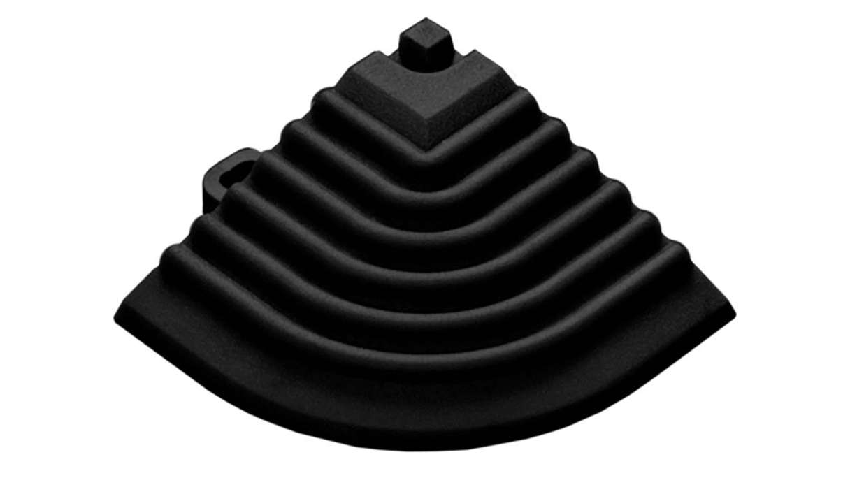 planeo Eckteil für 40 x 40 cm Klickfliesen - schwarz